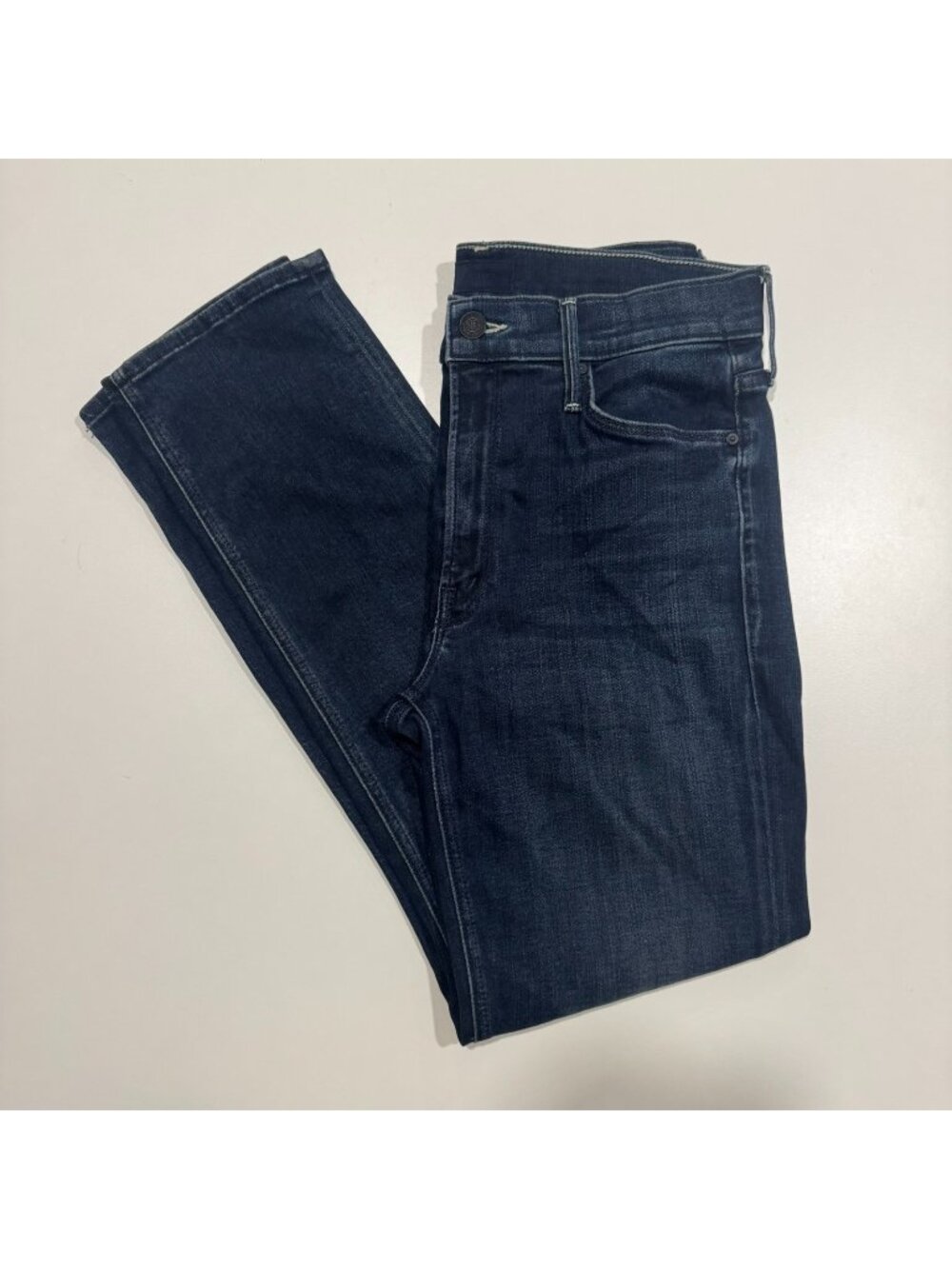 Mother Mid Rise Dazzler Ankle Jeans Mid Rise Straight Leg Size 28 Squeeze Play